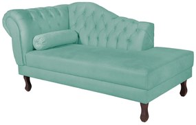 Recamier Diana 185cm Lado Direito Suede Azul Tiffany - ADJ Decor