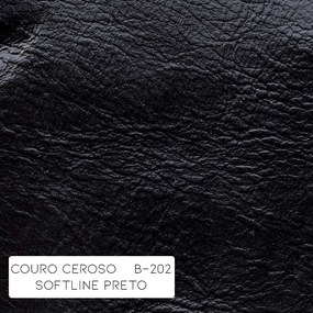 Poltrona Decorativa Sala de Estar Níger Pés Príncipe Couro Preto G58 - Gran Belo