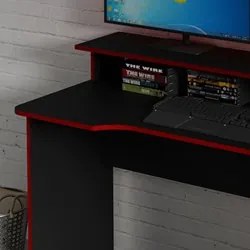 Mesa Para Computador Notebook Gamer ME4153 Preto/Vermelho - Tecno Mobi