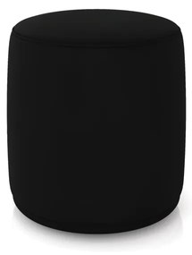 Puff Redondo Orgânico para Sala Malu Veludo M11 - D'Rossi - Preto