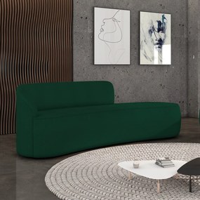 Sofá 4 Lugares Orgânico 220 cm Morgan Bouclê - Verde - Verde