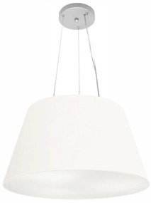 Lustre Pendente Cone Md-4141 Cúpula em Tecido 30/50x35cm Branco - Bivolt