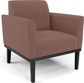 Poltrona Decorativa Isabella Pés Fixo em Madeira Preto Veludo Rose G19 - Gran Belo