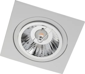 Plafon De Embutir Quadrado Aluminio 1,8X15,7Cm Delfi - BRANCO