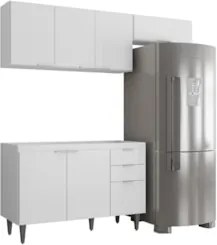 Armário de Cozinha CP03 Para Pia 120cm Pérola Z34 Branco    - Mpozenat