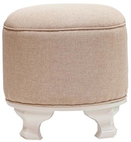 Puff Clássico Redondo Chic - Branco Kleiner