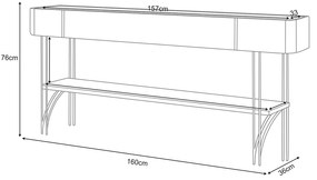 Aparador Decorativo Rennes MDP/MDF Pés de Aço Verde Pistache/Freijó G26 - Gran Belo
