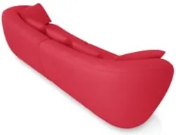 Sofá 4 Lugares 292cm Orgânico Pé Madeira Yume Veludo Vermelho Z55 - Mp