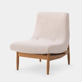 Poltrona Piano Cinza Base Natural