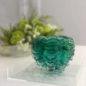 Cachepot em Murano Fioresi - Verde Folha  Verde Folha