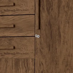 Guarda Roupa Taurus 6 Portas e 3 Gavetas Imperial Imbuia Rústico - Vila Rica Móveis