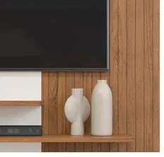 Painel Para Tv Até 50 Polegadas Nando D04 Freijó/Off White - Mpozenato