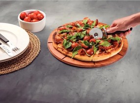Kit para Pizza Tramontina com L&acirc;minas em A&ccedil;o Inox e Cabos de Polipropileno 14 Pe&ccedil;as Preto