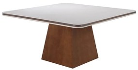 Mesa de Jantar Quadrada com Vidro 150 cm Almer - DT 55182