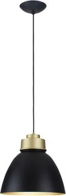 Pendente Aluminio 25Cm New Industrial - PRETO
