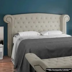 Cabeceira Cama Box Queen 160cm Provença e Recamier Veneto Z37 Boucle C