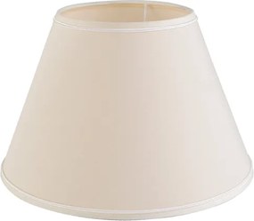 Cupula Para Abajur Tecido Bege Boca Larga 25Cm