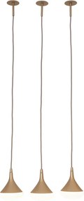 Pendente Movement Ø12X14Cm 1Xg9 Por Waldir Junior - Usina 51035/1 (OV-P - Ouro Velho Brilho Polído Verniz)