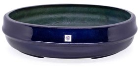 Vaso Bacia Decorativo Osaka Azul Perolizado M 11,5x44X36 cm - D'Rossi