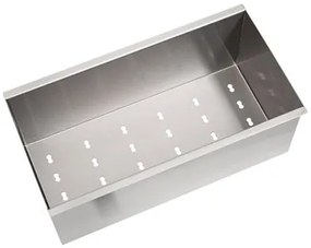 Escorredor Profundo Tramontina em Aço Inox Scotch Brite para Sobrepor no Canal Organizador 30x15 cm