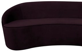 Sofá 3 Lugares Eros D07 Curvo 210cm Braço Esquerdo Veludo Roxo - D'Rossi