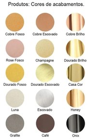 Arandela Fence Vertical Vidro Tubo Duplo 12X8,5X23Cm 2Xg9 - Old Artisa... (ROSE FOSCO / COBRE BRILHO)