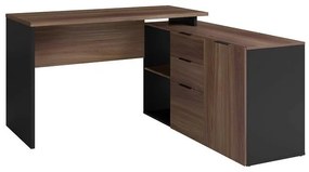 Mesa L Diretor Escritório Home Office 150x150 Marrom Preto