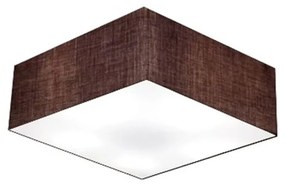 Plafon Quadrado Md-3001 Cúpula em Tecido 12/35x35cm Café - Bivolt