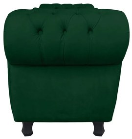 Recamier com Baú Grécia Namoradeira Calçadeira Suede Verde - D'Rossi