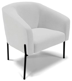 Namoradeira e 2 Poltronas Pé de Ferro Preto Stella Linho Cinza D03 - D'Rossi