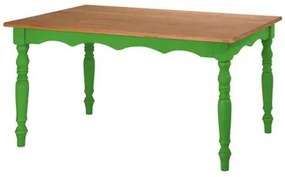 Mesa de Jantar em Madeira Cera/Verde 152x90x76 cm Elliottiis