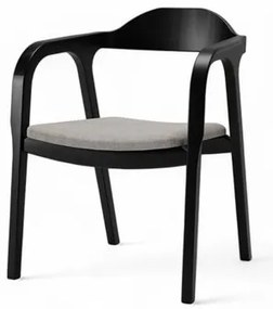Cadeira Bugre Preto Assento Tec Linho Bege - 76914 Sun House