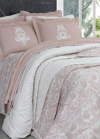 Jogo de Cama 200 Fios Rosa King 4 Peças