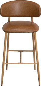 Banqueta Alba - Natural e Caramelo