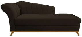 Recamier Vanessa 185cm Lado Direito Corano Marrom - ADJ Decor