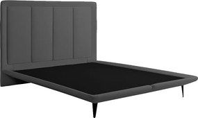 Cama com Cabeceira Pés de Ferro Monza Queen Linho Chumbo G92 - Gran Belo