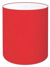 Cúpula em tecido cilíndrica abajur luminária cp-2009 13x15cm vermelho