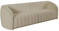 Sofá Living Decorativo 4 Lugares 332cm Meris M22 Boucle Bege - Mpozena