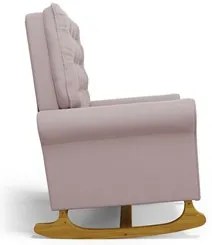 Kit 02 Poltronas de Amamentação Base Madeira Balanço Brenda G05 Veludo