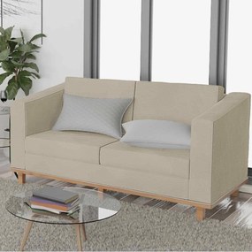 Sofá 2 Lugares Europa Corano Bege ADJ Decor