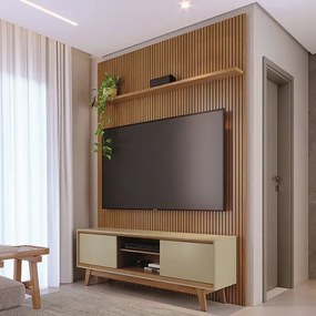 Rack Com Painel Milo Cumaru - Madetec Móveis