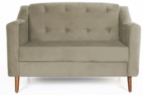 Namoradeira Bruna 1,20 m 2 Lugares Pés Palito Suede Nude