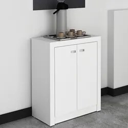 Balcão Para Escritório 2 Portas ME4103 Branco - Tecno Mobili