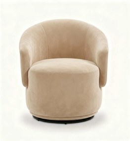 Poltrona Decorativa Giratória Sala de Estar Recepção Jasmine Suede