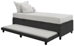 Bicama Box Baú Solteirão 96x203cm Samy S05 Veludo Preto - Mpozenato