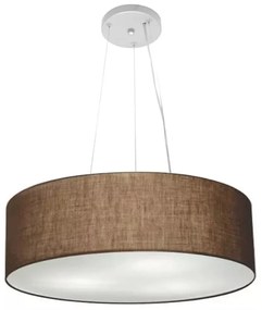 Lustre Pendente Cilíndrico Vivare Md-4134 Cúpula em Tecido 50x15cm - Bivolt