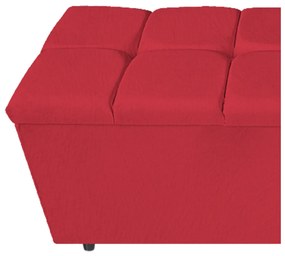 Calçadeira Estofada Manchester 195 cm King Size Suede Vermelho - ADJ Decor