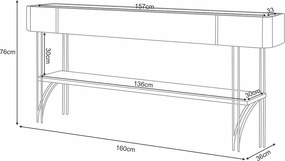 Aparador Decorativo Vivant MDP/MDF Pés de Aço Off White/Champagne G26 - HB Móveis