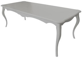 Mesa de Jantar Clássica Vintage 6 Lugares - 1,6m - Cinza Claire Provençal Kleiner