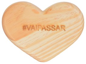 Tábua de Madeira Natural Coração 15x2 cm - D'Rossi
